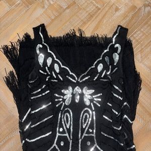 Black Cocktail Sleeveless Flapper Dress